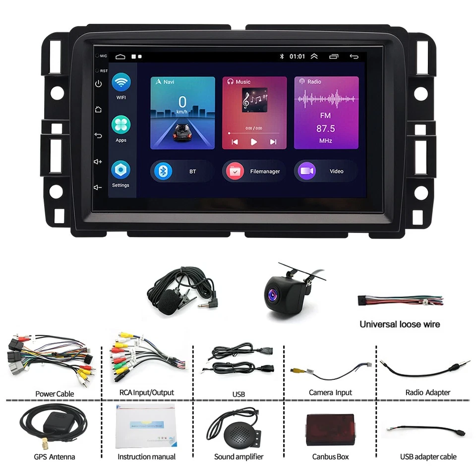 Rádio de carro estéreo Apple Carplay Android 15 GPS para Chevrolet Traverse 2013-2017 - Imagem 4 de 4