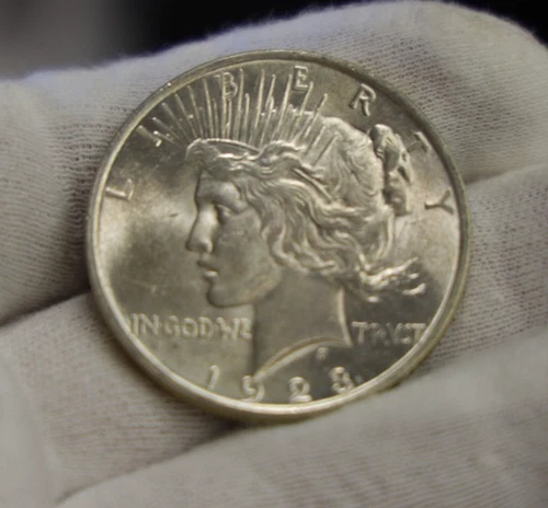 1923 US Peace Silver Dollar $1 Nice Gem Unc..