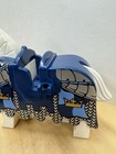 beautiful LEGO Castle Dark Blue Horse w/ Armor Barding 7093 Skeleton Tower 2007 — photo 3