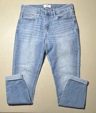 Denizen From Levi’s Mid-Rise Skinny Women’s 12L (W31 L 32) Blue Rolled Cuff