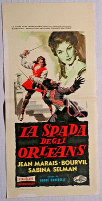 Locandina LA SPADA DEGLI ORLEANS 1959 JEAN MARAIS BOURVIL S. SELMAN DIS. DESETA