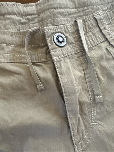 NEU Khul Kontra Damenshorts Größe 8 hellbraun beige zum Hochkrempeln 11 Zoll Stretch schnelltrocknend - Bild 4 von 6