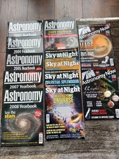 Selection Of 13 Astronomy Magazines plus Hardback Book Skywatching Ultimate Guid