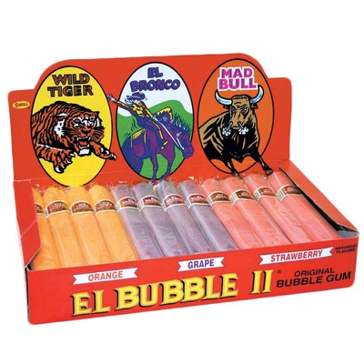 Dubble Bubble El Bubble Ii Bubble Gum Cigars, Assorted Fruit Flavors, 