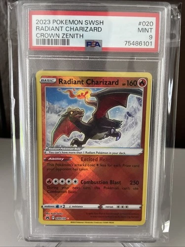 New Listing2023 Pokemon SWSH Crown Zenith #020 Radiant Charizard PSA 9 MINT