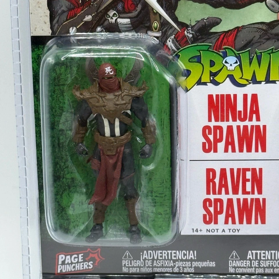 McFarlane Page Punchers Ninja Spawn & Raven Spawn paquete de 2 figuras de acción conjunto nuevo Foto 4 de 4