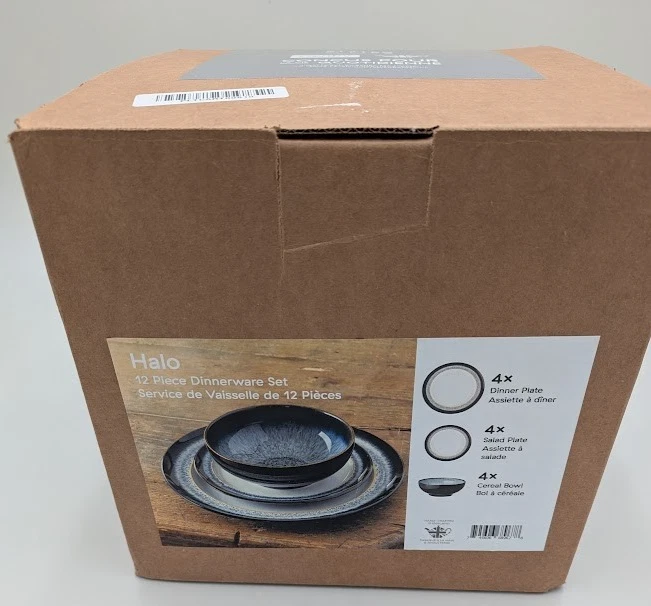 Conjunto de louça Denby Halo jantar, salada, cereais, 12 peças (prato faltando) - Imagem 3 de 4