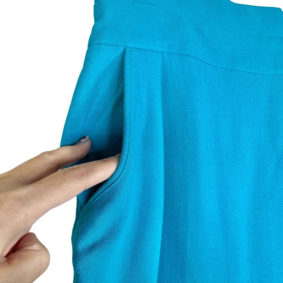 Falda lápiz plisada Kate Spade Aqua Janelle 4 nueva sin etiquetas mezcla de lana preppy Foto 4 de 4