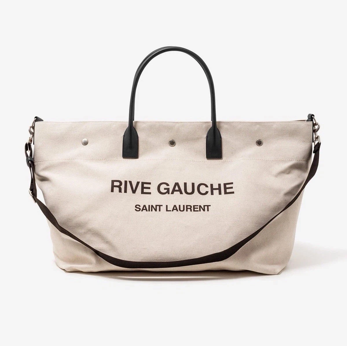 Saint Laurent — YSL Saint Laurent Leather Black Handbag Women’s Maxi Rive Gauche Strap RRP£1570
