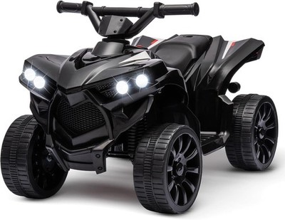 Elektro-Quad Mit LED-Lichtern Hupe Musik 6v ATV Für Kinder Ab 3 Jahren Schwarz