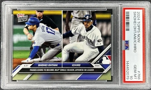 2024 Topps Now - Shohei Ohtani, Ichiro Suzuki #768 /19180 PSA 10