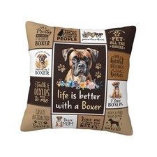 Christmas Boxer Dog Gifts for Women Girl Pillow Cover, Xmas Gifts for BN-boxer