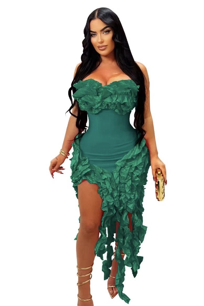 reiss emerald green dress Womens poison ivy corset, green corset, lace up corset, Halloween outf main image 1