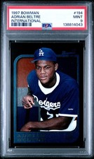 1997 Bowman #194 Adrian Beltre International Foil Rookie Card PSA 9