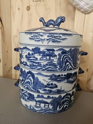 Bombay company blue and white Lunchbox