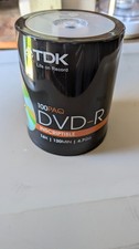 TDK 100 Spindle Pack DVD-R Recordable 16X 120min Video 4.7GB Data Blank Sealed