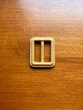 Tan Faux Leather Rectangle Slide Belt Buckle 1-3/16" wide Fits 7/8" wide Belt