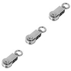 3 PCS Wall Mounted Pulley Steel Wheel Cable Auxiliary Pulleys for
