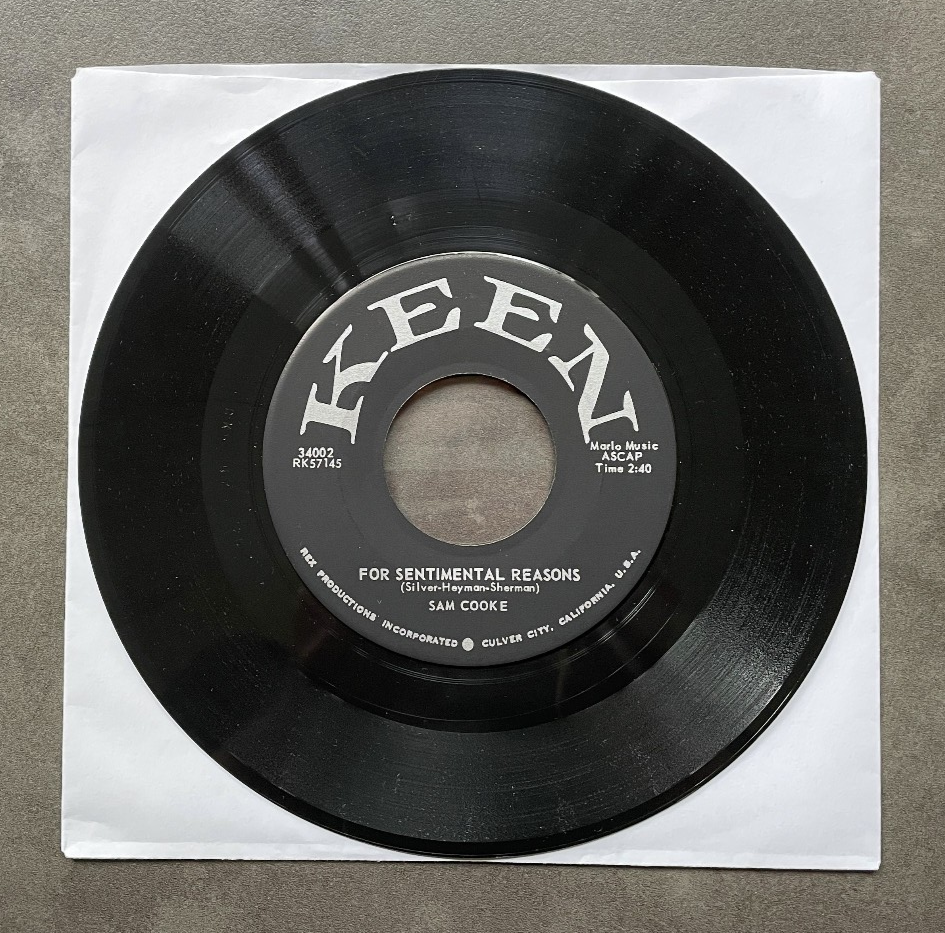7" Sam Cooke For Sentimental Reasons US Keen