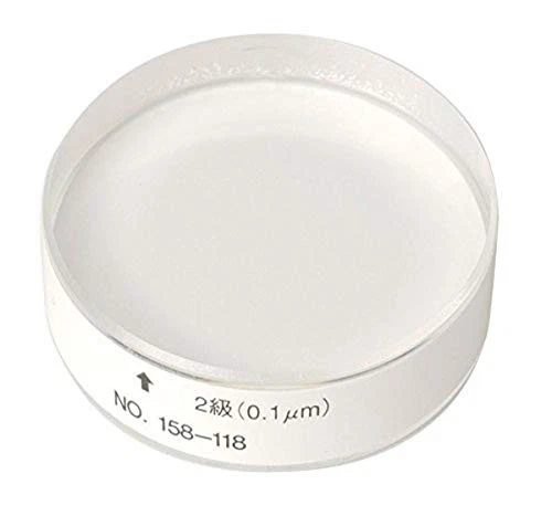 Mitutoyo 158-117 Optical Flat  12mm Thickness  0.2 micrometer Flatness  45mm