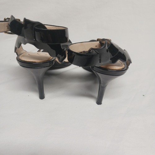 Jessica Simpson schwarze Lacklederriemen 4 Zoll Stiletto Heels Ballerinas 5,5 M - Bild 5 von 10