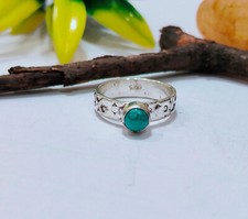 Turquoise Beautiful ring Natural Stone Promise Ring Gift For Her Size 5 A811