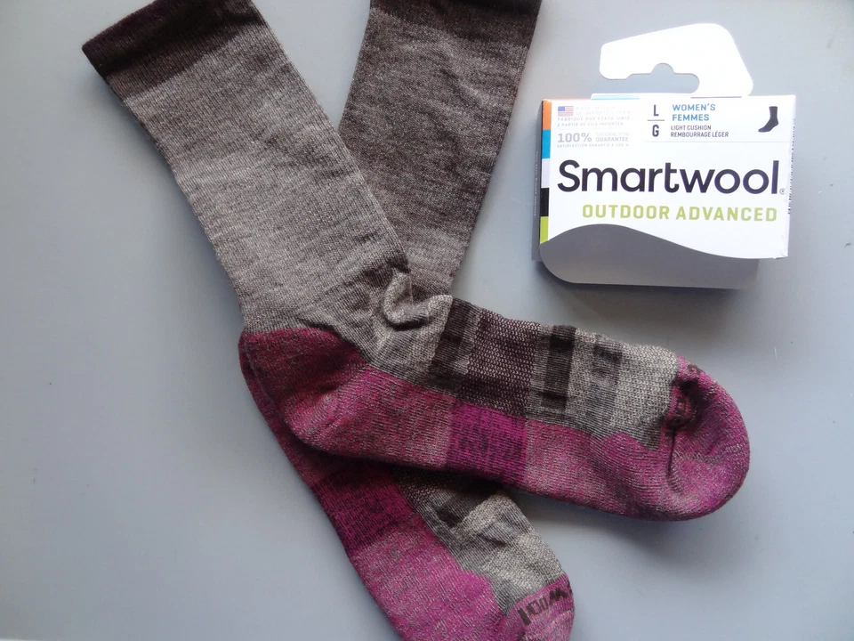 NUEVO SmartWool Exterior Avanzado Luz Cojín Crew Calcetines Para Mujer L Foto 2 de 4
