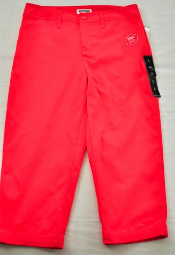 Damen St John's Bay Caprihose Größe 4 koralle Reißverschluss vorne 4 Taschen schlanker Einsatz