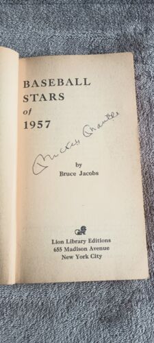 MICKEY MANTLE-SIGNED VINTAGE BOOK "BASEBALL STARS OF 1957" YANKEES(REDUCED!)