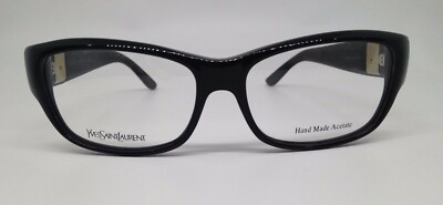 Yves Saint Laurent YSL 6383 Black YXZ Plastic Eyeglasses Frame 54-15-140 Italy