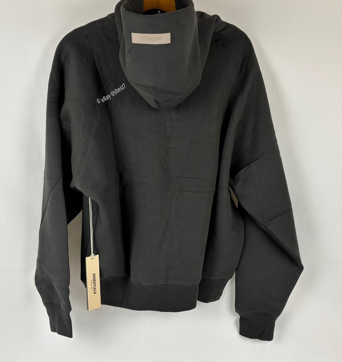 Fear of God Essentials Hoodie 1977 BLACK IRON NWT - LARGE