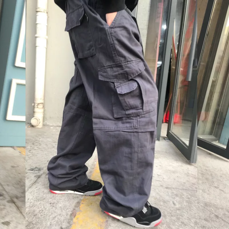 Cargo Pants for Men Cargo Pants Women Men New Casual Pocket Overalls Loose  Straight Leg Outdoor Running Trousers Pant