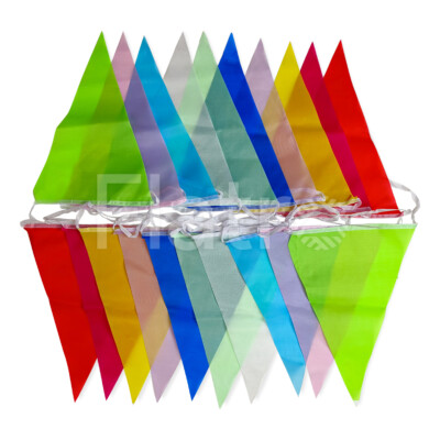 10m Bunting Flags 20 Pennant Multi Colored Banner Outdoor Party Event ...