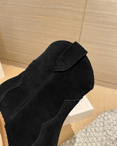 Boots for Woman Cow Wedges Heel Ankle Boots Cowboy Boots Female - Picture 16 of 30