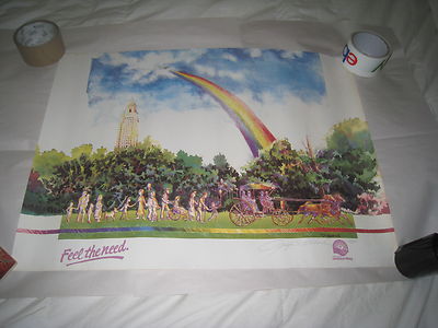Vtg Poster Capital Area United Way Feel The Need 179/300 signed Ralph S Chabaud 