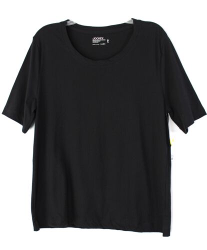JOCKEY Cotton Sleepwear Pajama Top Size XL Black Retail $30 - Picture 1 of 3