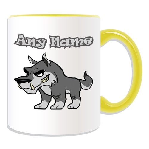 Personalised Gift Wolf Mug Money Box Cup Customise Tea Coffee Silly Name Message - Picture 14 of 20