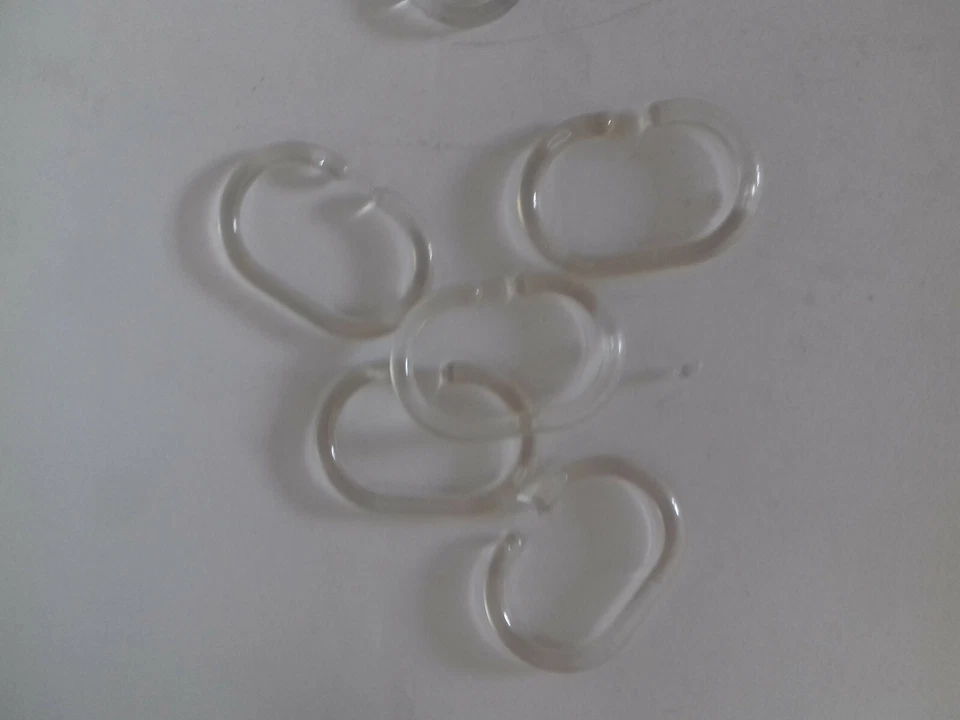 SPIRELLA LOTTO DI 80 ANELLO ANELLI TRASPARENTI PER TENDA DOCCIA DA BAGNO Foto 2 de 4