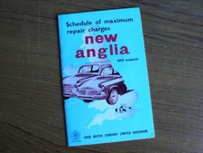 Ford Anglia neuf Anglia à partir de 1959 calendrier des charges maximales de réparation carnet
