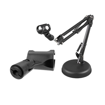 Podcast Stu-dio Desktop Microphone Mic Stand Round Base+Boom