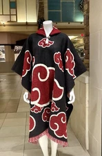 HANDMADE ALPACA PONCHO,  The Akatsuki Cloud, Soft And Warm, Naruto