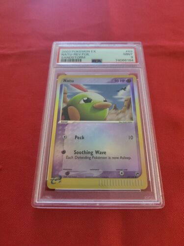 Pokemon: Natu #69/100 EX Sandstorm Reverse Holo 2003 - Vintage PSA 9 Mint - D36 - Picture 4 of 18