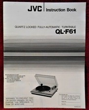  ORIGINAL  JVC QL-F61 Quartz Locked Fully-Automatic Turntable Instruction Book