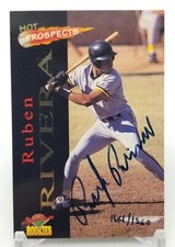 1995 Signature Rookies Hot Prospects RUBEN RIVERA Mini Auto /1560 New York #HP4