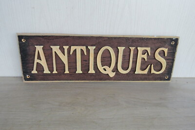 Antikes Antiques Schaufenster Schild Plakat home interiors shabby gebrauchtes 