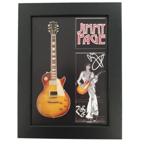 LED ZEPPELIN JIMMY PAGE CADRE GUITARE MINIATURE ! LES PAUL Number One SIGNATURE - Photo 1 sur 10