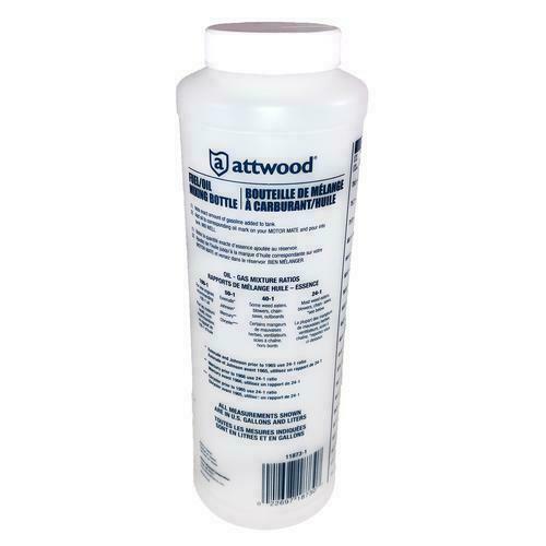 Attwood 11873-1 Wide-Mouth Marine Fuel/Oil Mixing Bottle 1-Quart 2 stroke motor