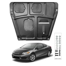 Front Engine Under Cover Car Splash Shield Fits For Honda Civic 12-15 1.8T Black