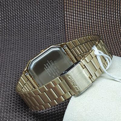 Casio AQ-230GA-9D Vintage Yellow Gold Dial Stainless Steel Analog Digital  Watch | eBay