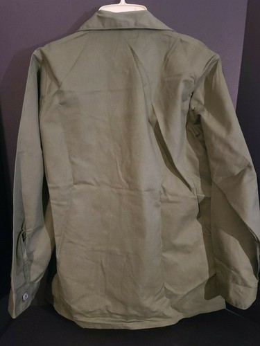 NEW W/O TAGS ARMY OD Green Military Issue LS Shirt 15 1/2 x 33, 8405-00-615-0026 - Picture 6 of 8